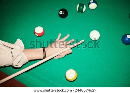 Similar – Image, Stock Photo billiard table with billiard balls