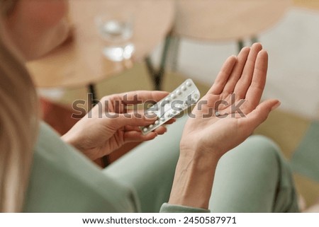 Image, Stock Photo unrecognizable woman taking a picture with mobile phone of cute jack russell dog at home. Technology and pets concept