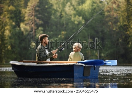 Similar – Image, Stock Photo Peaceful lush woods of ocean coast