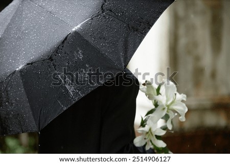 Similar – Image, Stock Photo Unrecognizable man on wet beach