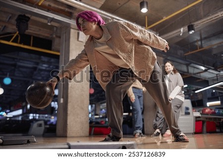 Similar – Image, Stock Photo At the bowling alley