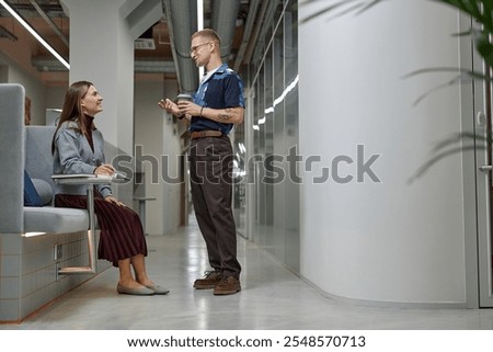 Similar – Image, Stock Photo be in common Happy
