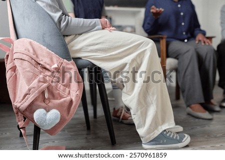 Similar – Image, Stock Photo Low section child with red rubber boots walking on puddle