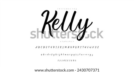 Kelly: Handwritten Alphabet Font Calligraphy 