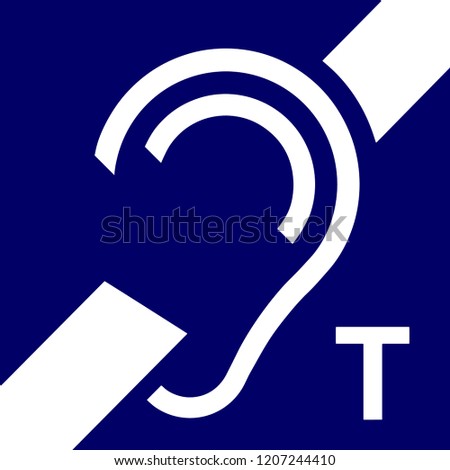 icon of Loop for the hearing impaired, vector, signal.