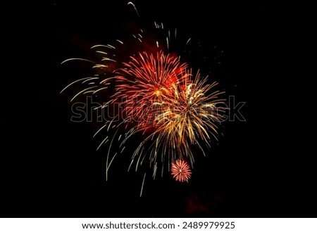 Image, Stock Photo Night sky over erupting volcano in Spain