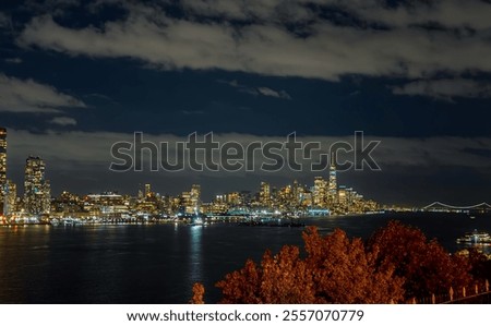 Similar – Image, Stock Photo Office buildings reflected over an urban glass facade
