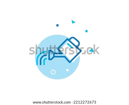 Water Can Stroke Line Icon, Water Can vector illustration
