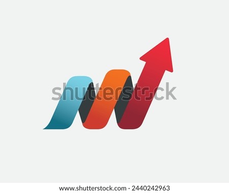 Upward growing arrow infographic. Business growth infographic vector. Grow up arrow infograpic.