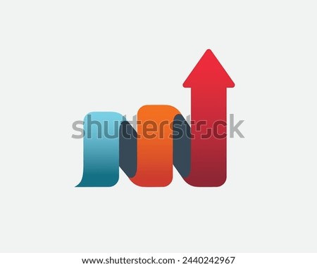 Upward growing arrow infographic. Business growth infographic vector. Grow up arrow infograpic.