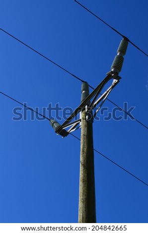 British rural electricity pole.