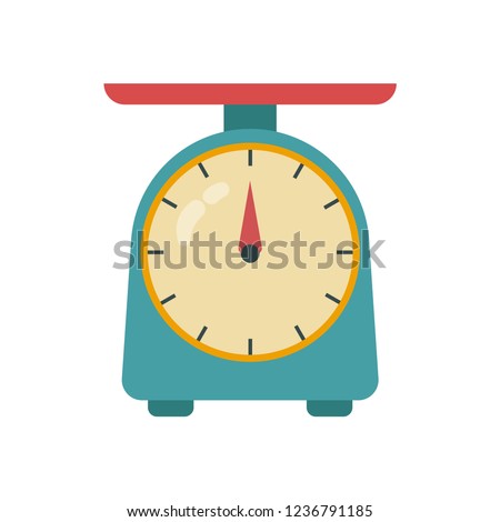 Kitchen Scale Icon. Kitchen measuring device. Vector weight scale icon on a white background. Vector illustration. Stock foto © 