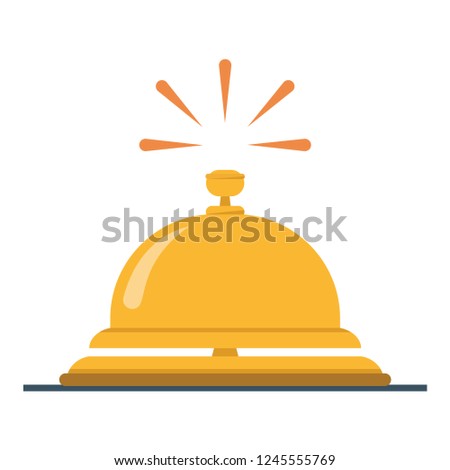 Service bell icon. Hotel service bell, reception bell, hospital bell icon. Vector illustration.