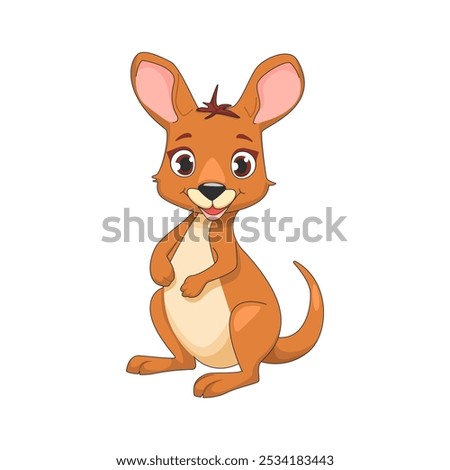 Similar – Image, Stock Photo Cute little kangaroo standing in countryside in sunlight