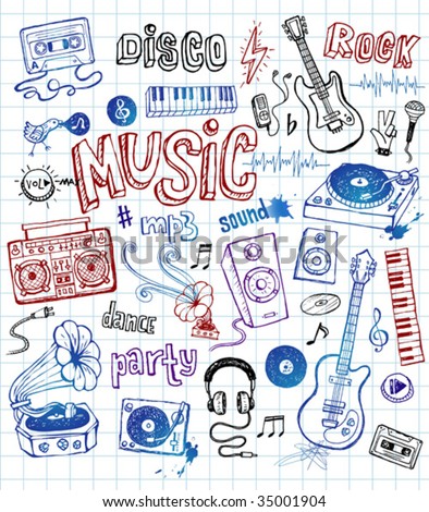 Sketchy Music Illustrations - 35001904 : Shutterstock