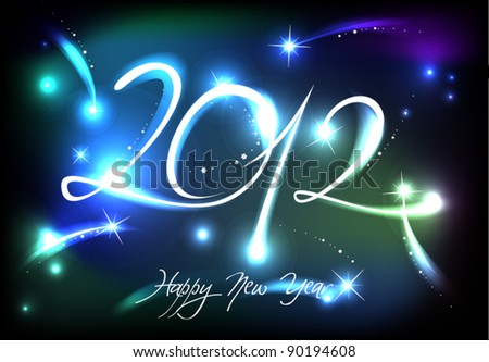 New Years banner for 2012 with back light and place for your text