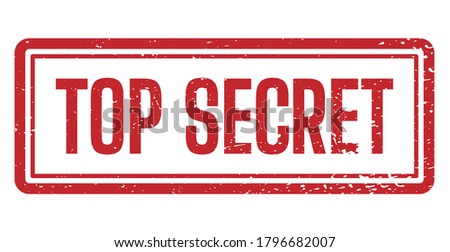Top secret rubber stamp. For documents isolated on white background. vector illustration.