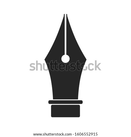 Old ink pen nibs icon. Vector illustration.