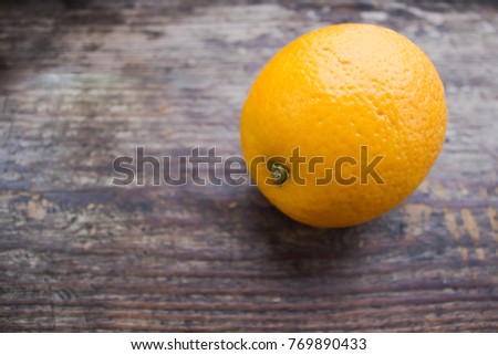 Big orange close-up on a wooden board Foto stock © 