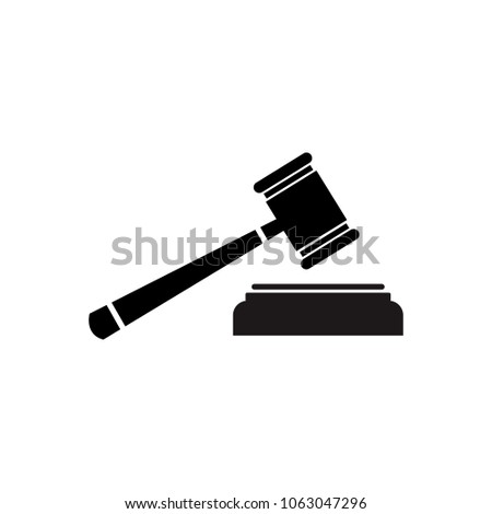 Judge Gavel Icon, Symbol Vector