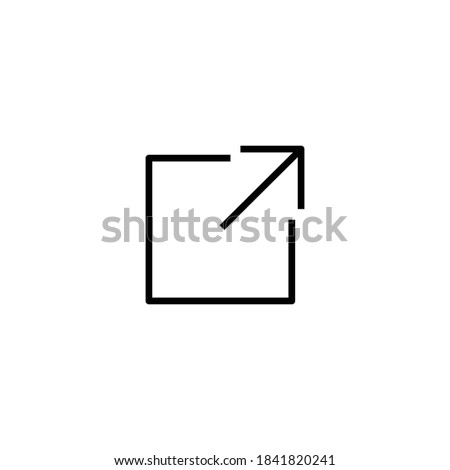 external link line icon, linear icon symbol vector