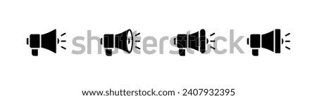 Megaphone icon set vector illustration