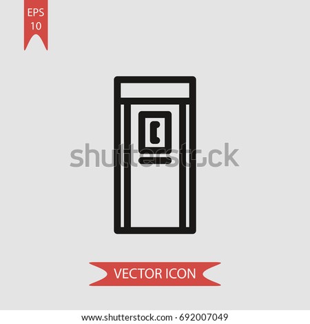 Phone booth  vector icon, simple telephone symbol sign, modern vector illustration for web, mobile design 