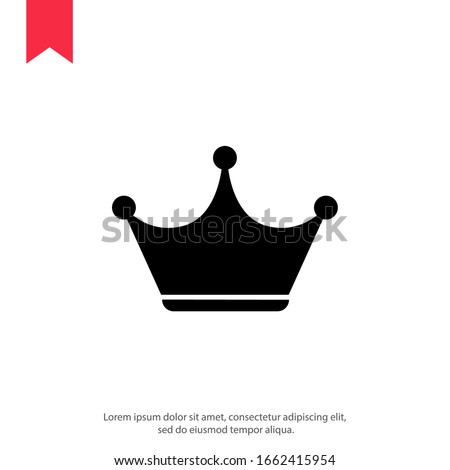 Crown Icon in trendy flat style