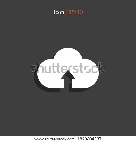 upload to cloud icon. Vector illustration EPS 10.