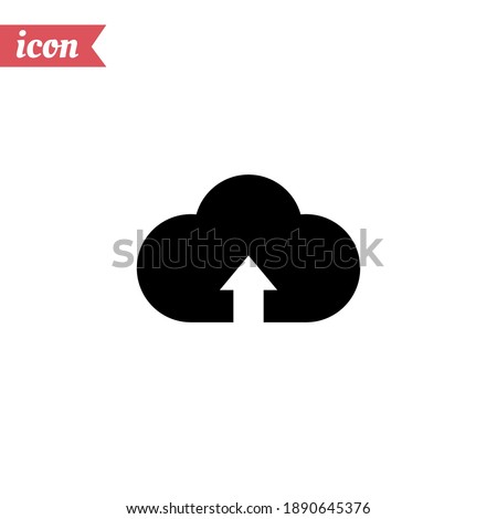 upload to cloud icon. Vector illustration EPS 10.