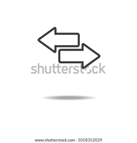 
Exchange icon symbol on white background,vector illustration.