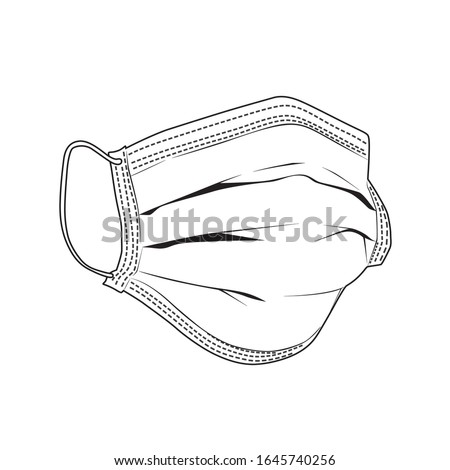 Safety breathing masks Corona Virus. Industrial safety N95 mask, dust protection respirator and breathing medical respiratory mask. Hospital or pollution protect face masking. - vector