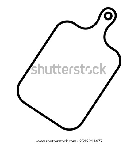 Vector Wooden Cutting Board Icon Closeup Isolated on White Background. Cutting Board Design Template, Chopping Board Illustration