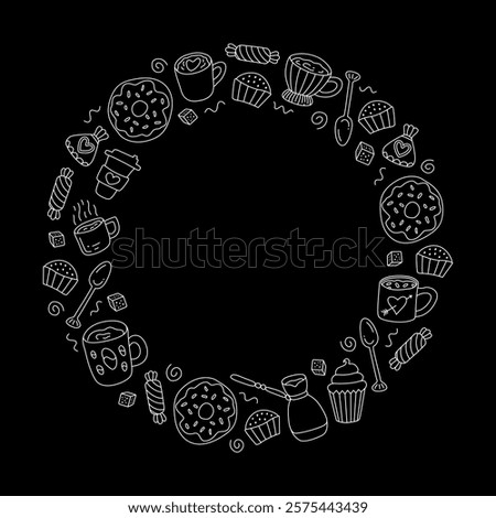 Similar – Image, Stock Photo Circle frame made of ranunculus flowers on a light pink background