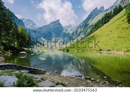Similar – Image, Stock Photo Lake Seealpsee in the afternoon