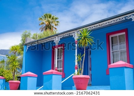 Bo Kaap Township in Cape Town, colorful house in Cape Town South Africa. Bo Kaap Stok fotoğraf © 