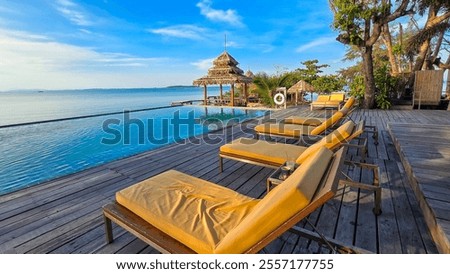 Similar – Image, Stock Photo Paradise | Unwind under a green canopy of leaves