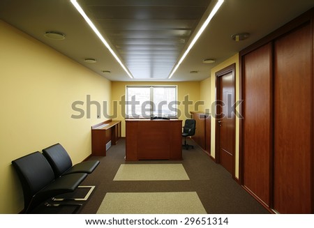 waiting room with reception desk