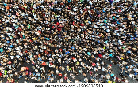 People crowd, aerial top view Foto d'archivio © 