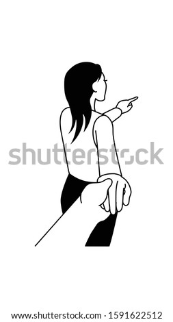 Similar – Image, Stock Photo Black girlfriends holding hands together on seashore