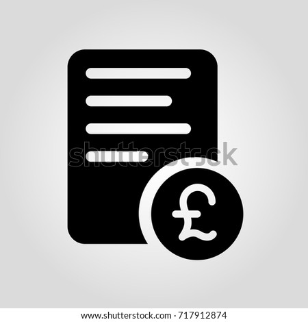 Receipt vector icon, isolated invoice, blank or financial paper