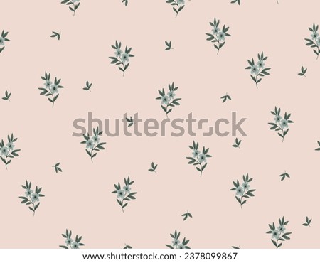 Vintage floral Design Meadow Flower , Small  floral liberty kitchen towel and tablecloths inspired Seamless Pattern Vector ,  Design  for fashion , fabric, textile,and all prints 