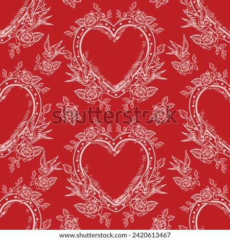 Image, Stock Photo Roses in wrapping paper