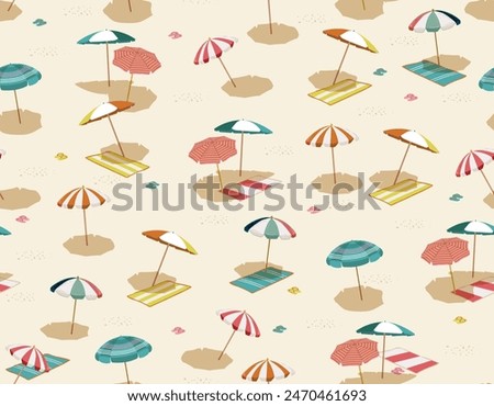 Similar – Image, Stock Photo Sunshades on the beach