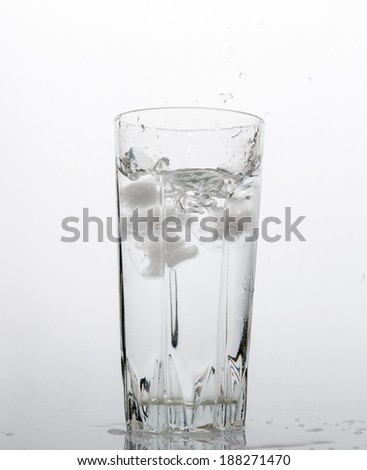 Water in a cup with ice