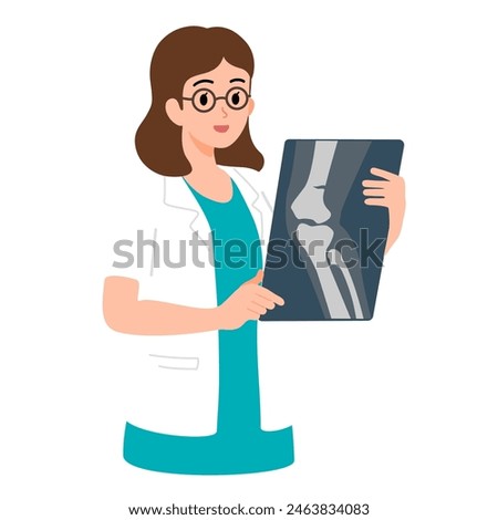 Radiologic technologist or radiographer doctor concept. Healthcare and disease diagnosis of x-ray film.