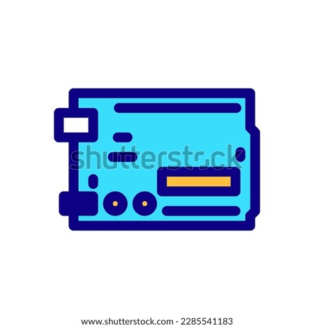 Arduino uno icon in filled color style