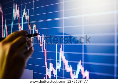 Candle Stick Graph Chart Of Stock Market Investment Trading - 