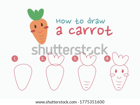 images Carrot Drawing For Kids Step By Step shutterstock puzzlepix
