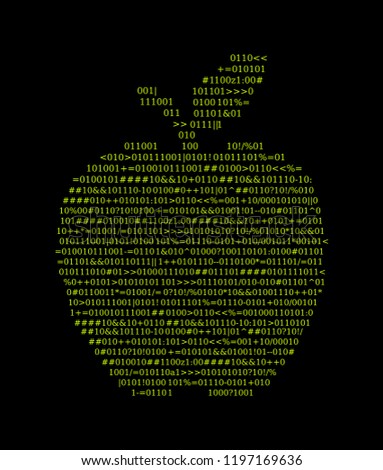 Abstract apple, source code concept free move of data